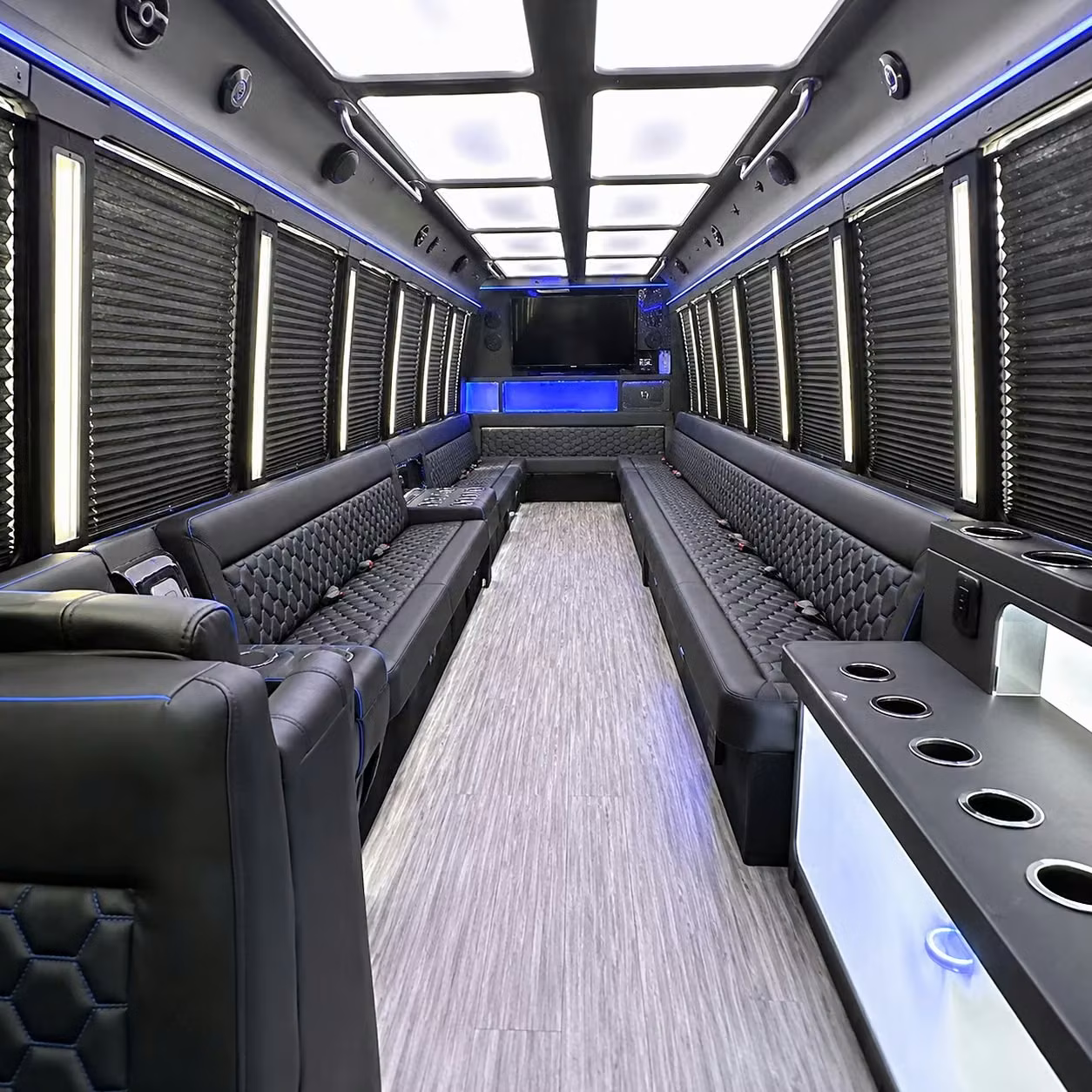 party buses for waterbury prom night led lights sound systems and more