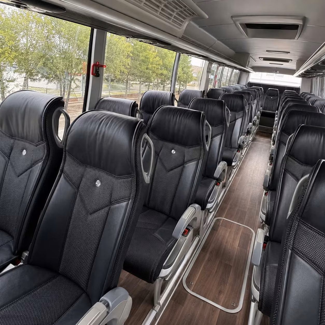 waterbury charter bus rental interior